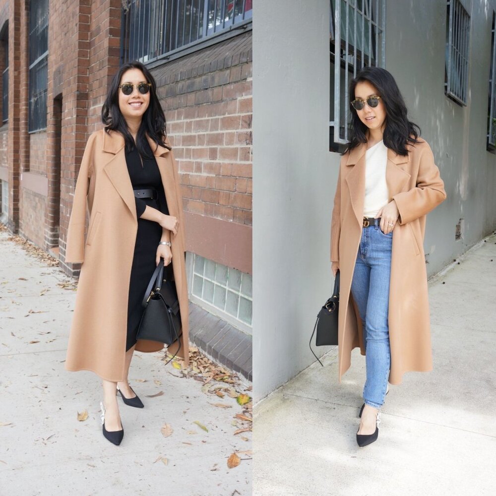 The Curated 70% Wool 30% Cashmere Tailored Long Trench Coat